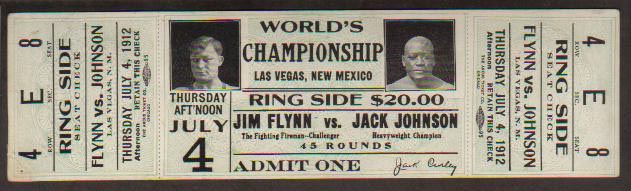 Jim Flynn/Jack Johnson Ticket